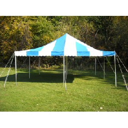 20 ft. x 20 ft. Blue and White Staked Tent