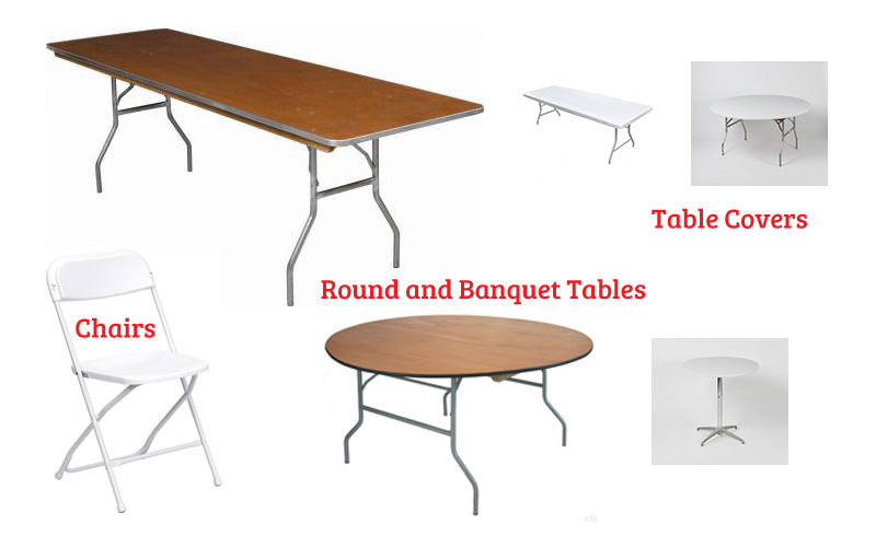 image of types of table for rent