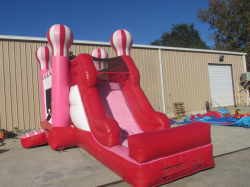 Balloon Combo 3-1 Inflatable Bouncer (Pink, Red & White)