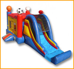 Sport Combo 3-1 Inflatable Bouncer (Red, Yellow & Blue)