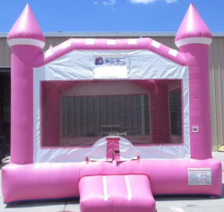 Castle Inflatable Bouncer (Pink & White)